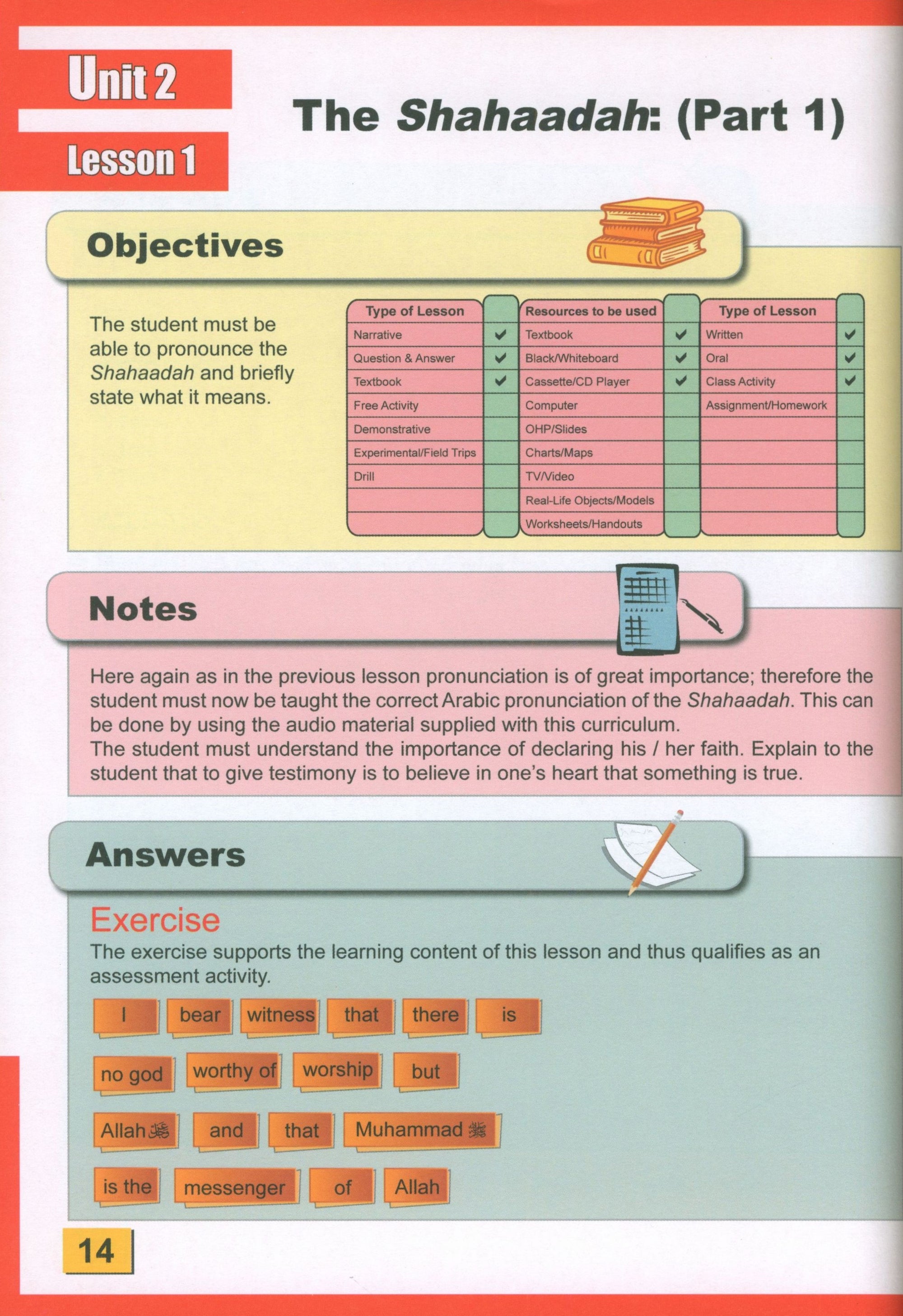 ICO Islamic Studies Teacher's Manual Level 1 Part 1