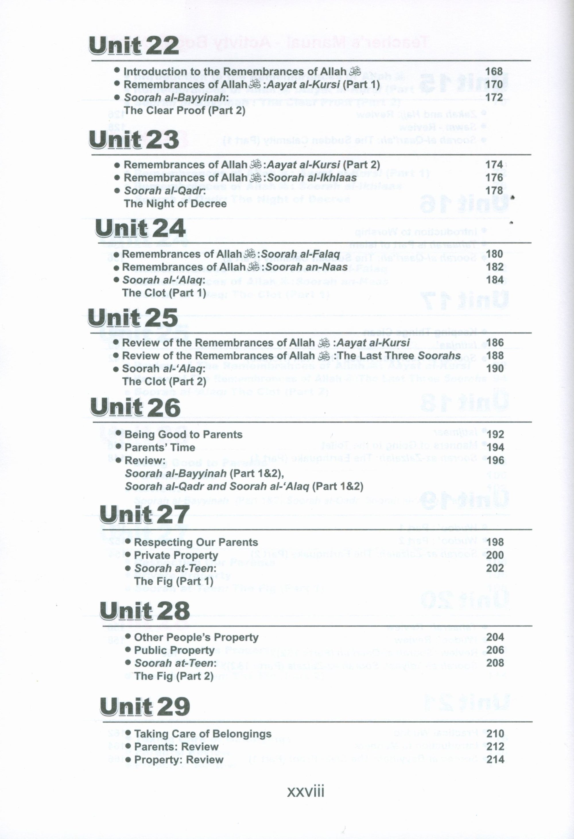 ICO Islamic Studies Teacher's Manual Level 1 Part 2