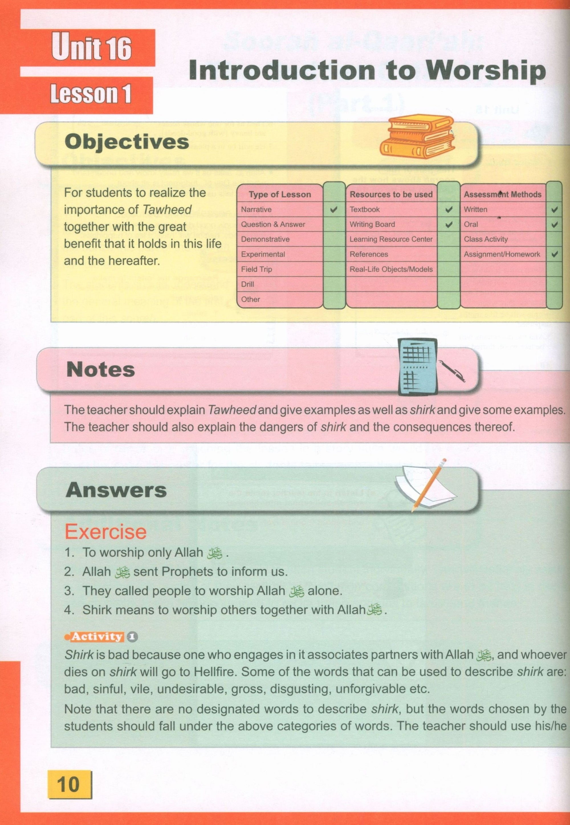 ICO Islamic Studies Teacher's Manual Level 1 Part 2