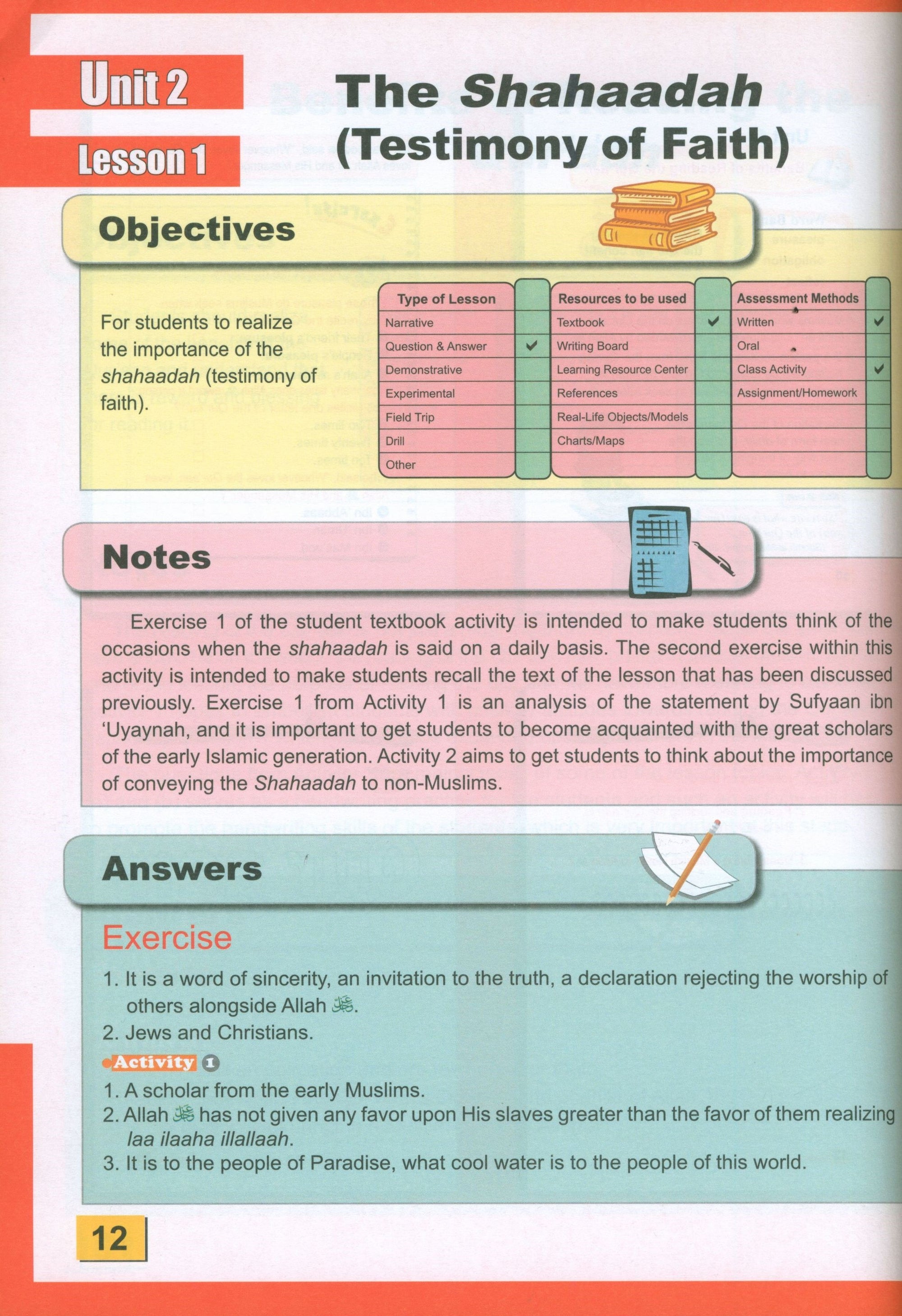 ICO Islamic Studies Teacher's Manual Level 2 Part 1