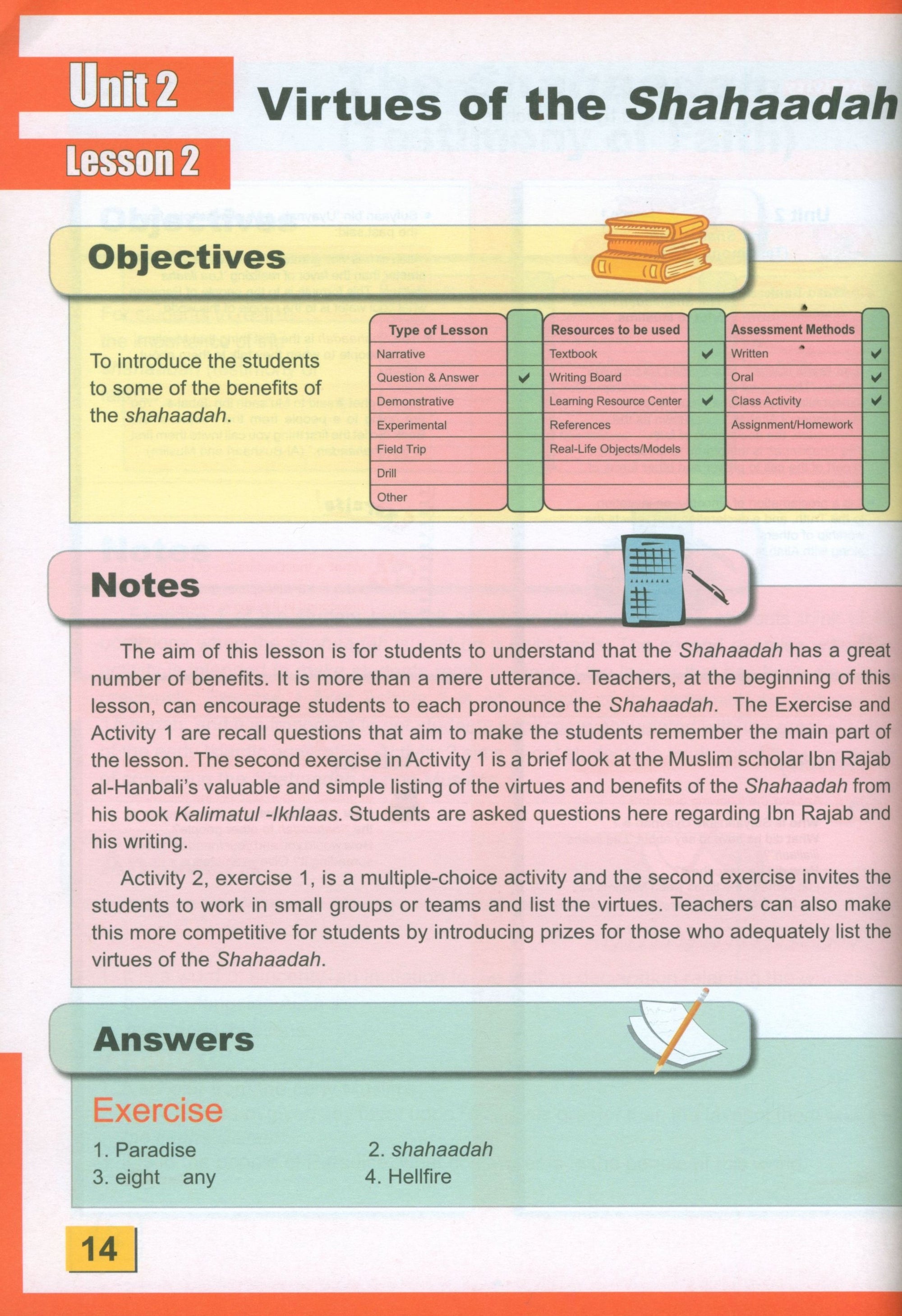 ICO Islamic Studies Teacher's Manual Level 2 Part 1