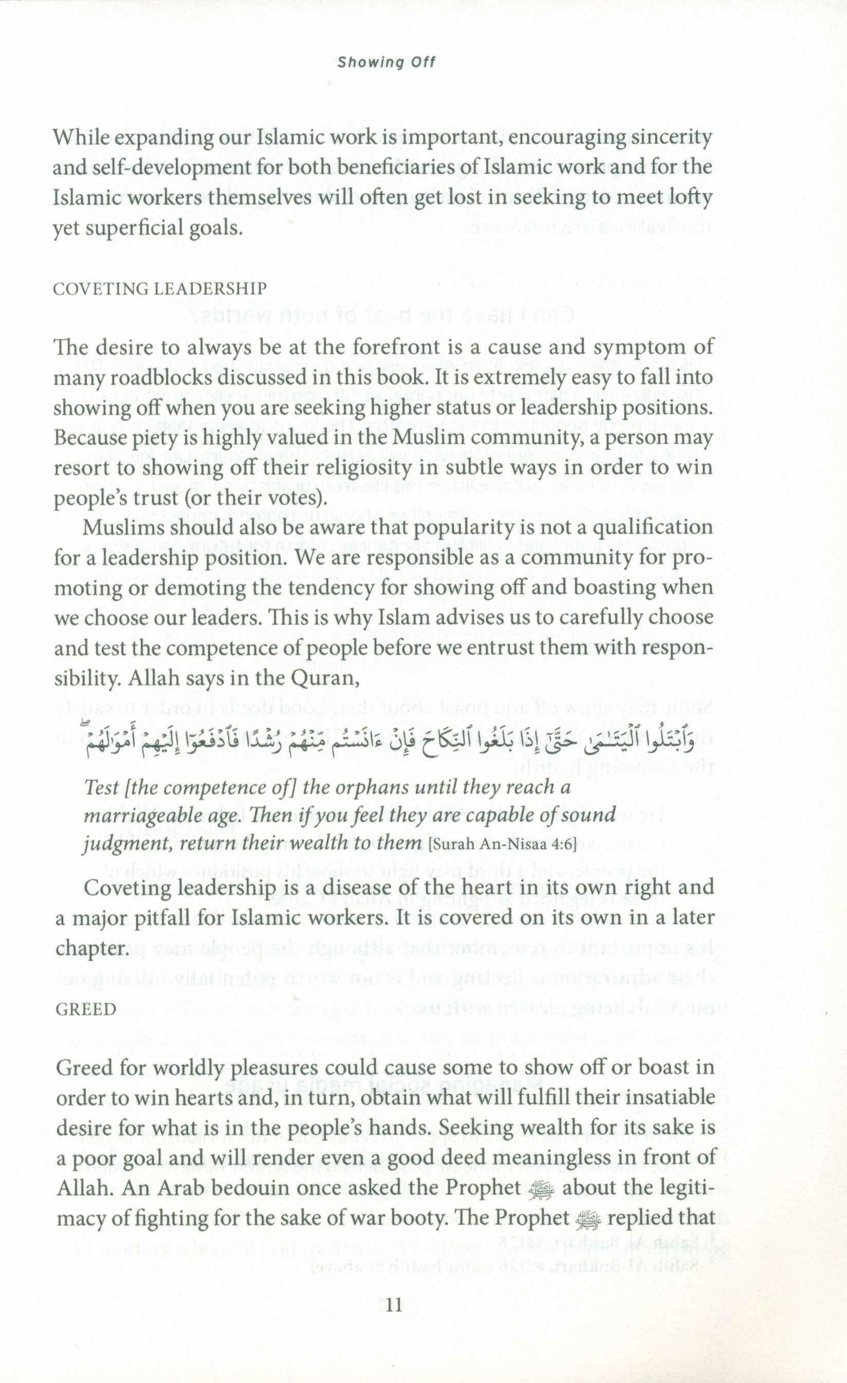 Roadblocks Volume II: Spiritual Challenges in Islamic Work