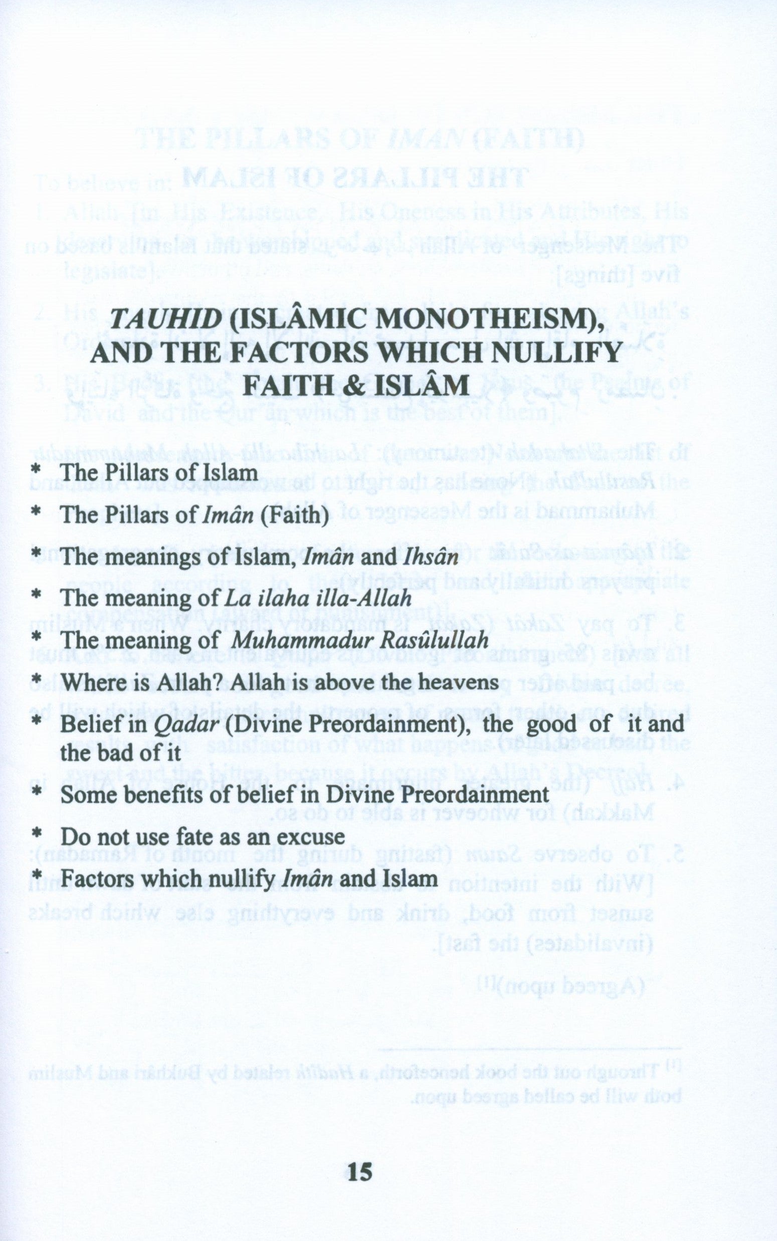 The Pillars of Islam and Iman