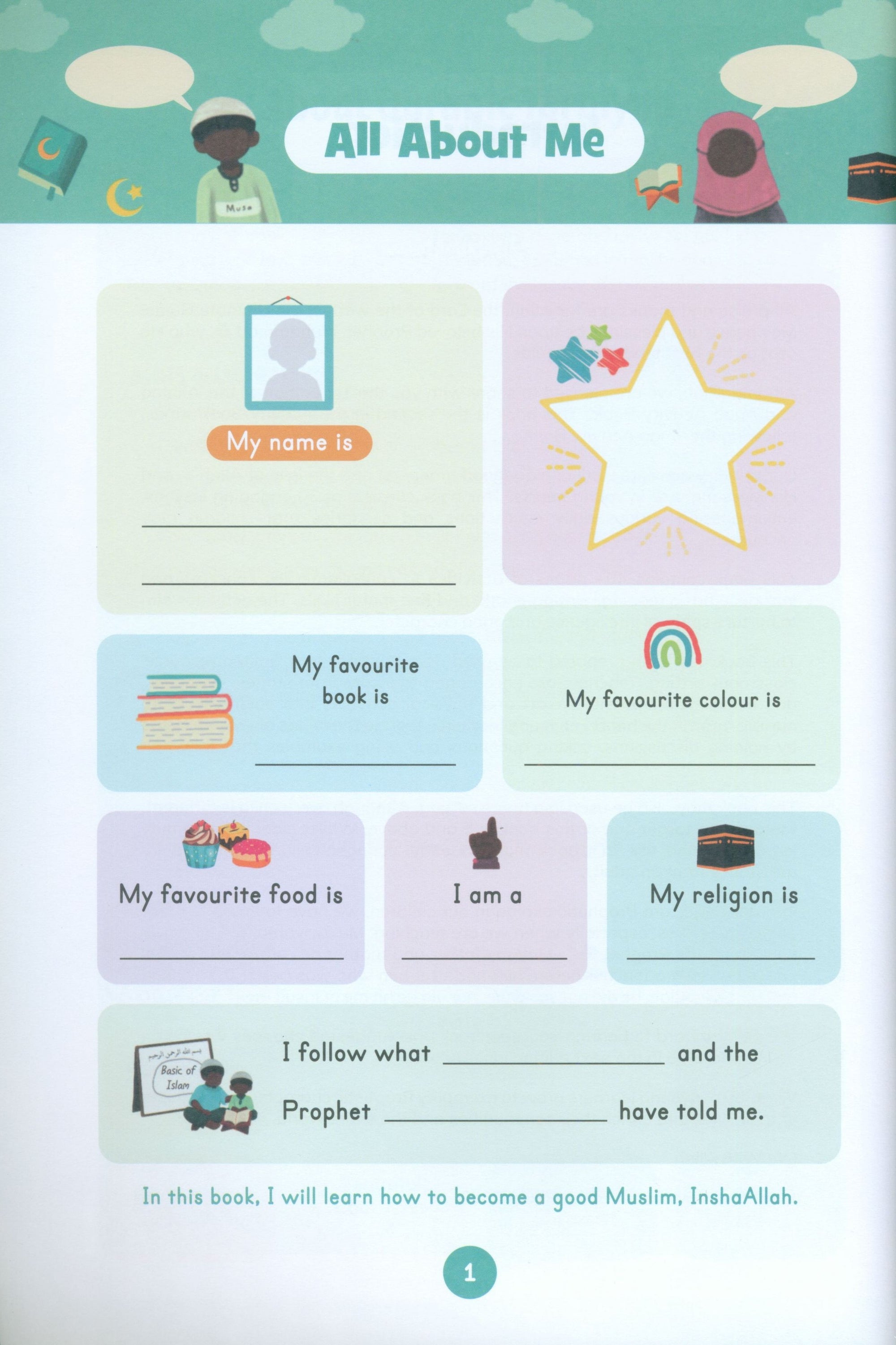 Akhlaq Activity Book – Level 1 (4+ years)