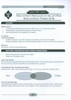 Learning Islam Weekend Edition Teacher / Parent Guide Level 1 (7th Grade)