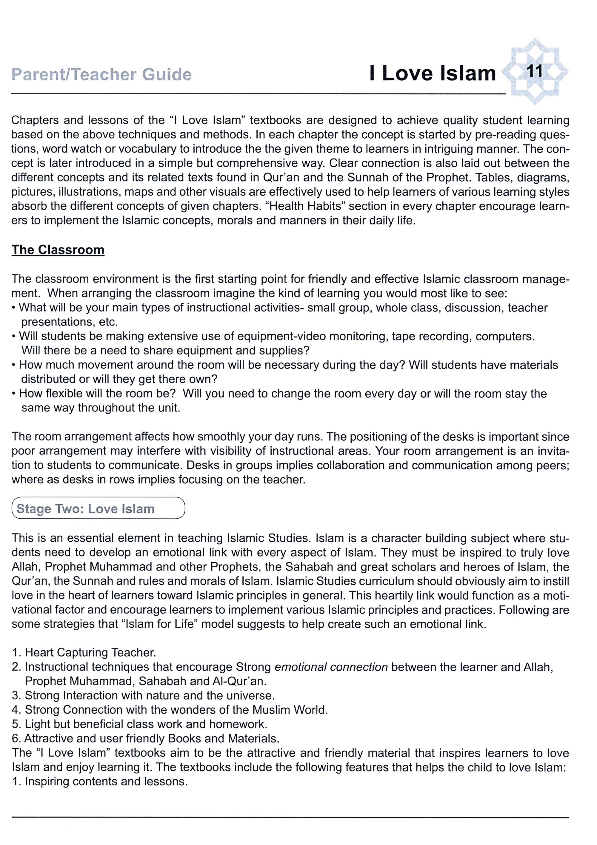 I Love Islam Teacher / Parent Guide Level 4 - Hani Bookstore