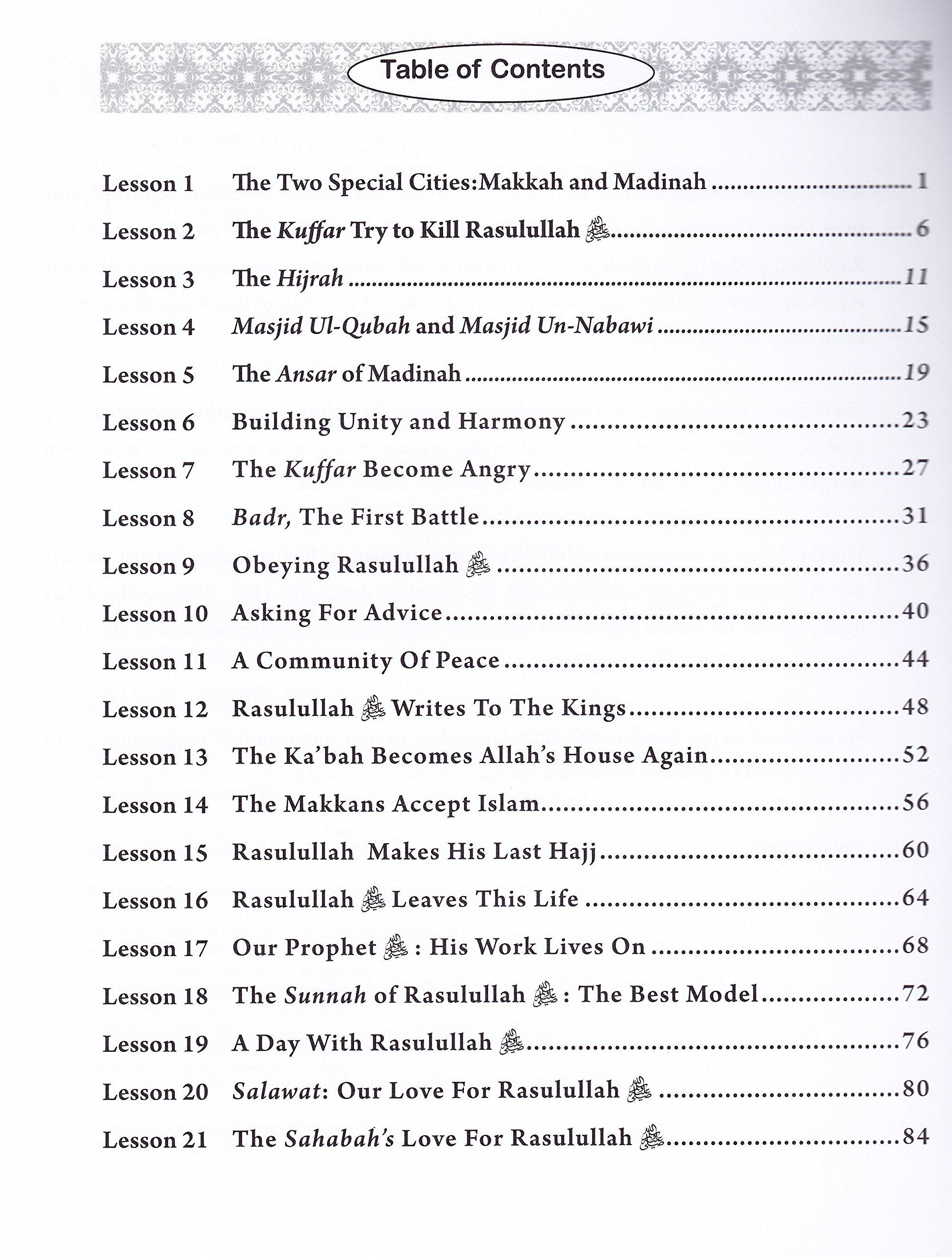 Our Prophet Muhammad (s) Life in Madinah Workbook - 3rd Grade