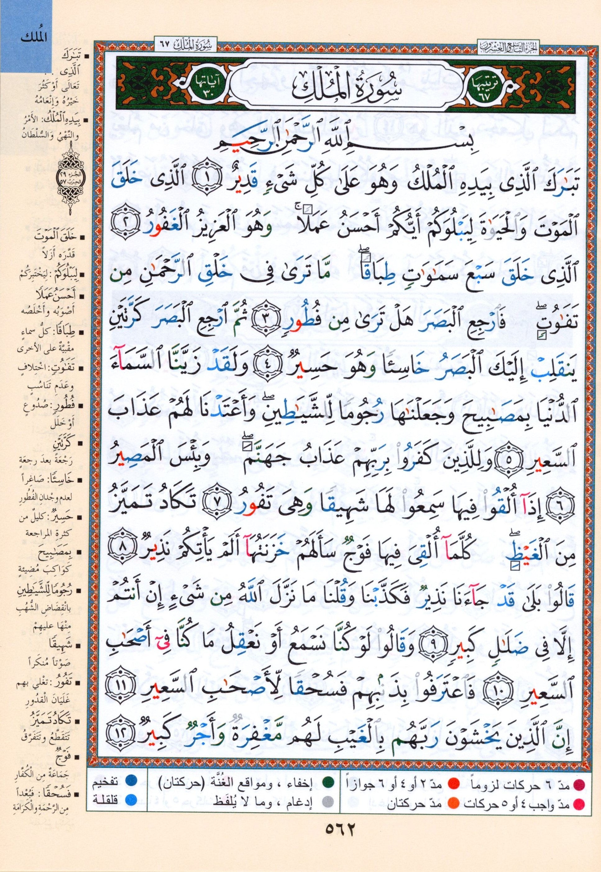 تجويد القرآن جزء تبارك الجزء 29 (7
