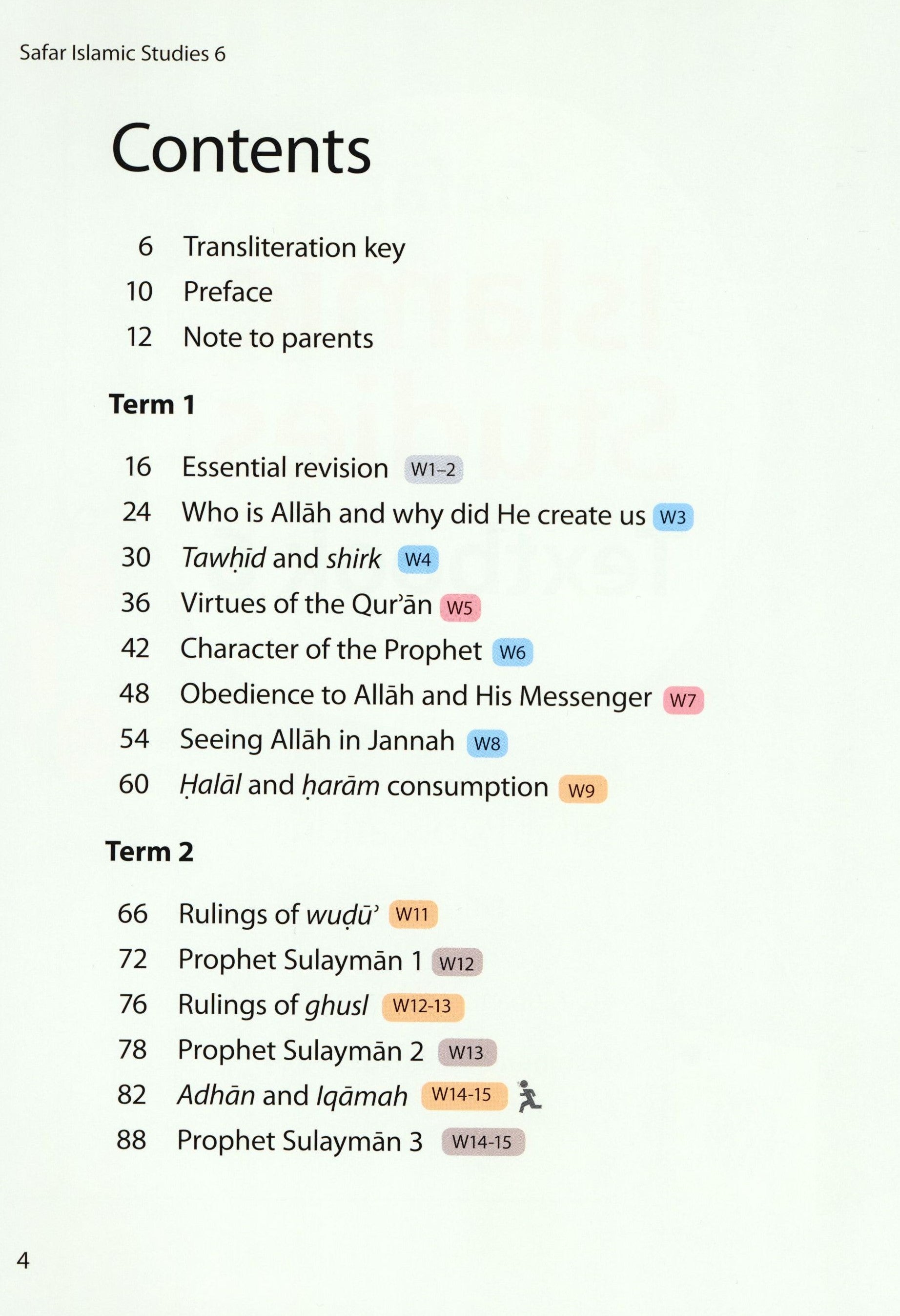 Safar Islamic Studies Textbook 6