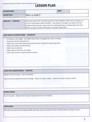 Weekend Learning Islamic Studies Teacher Manual Level 3