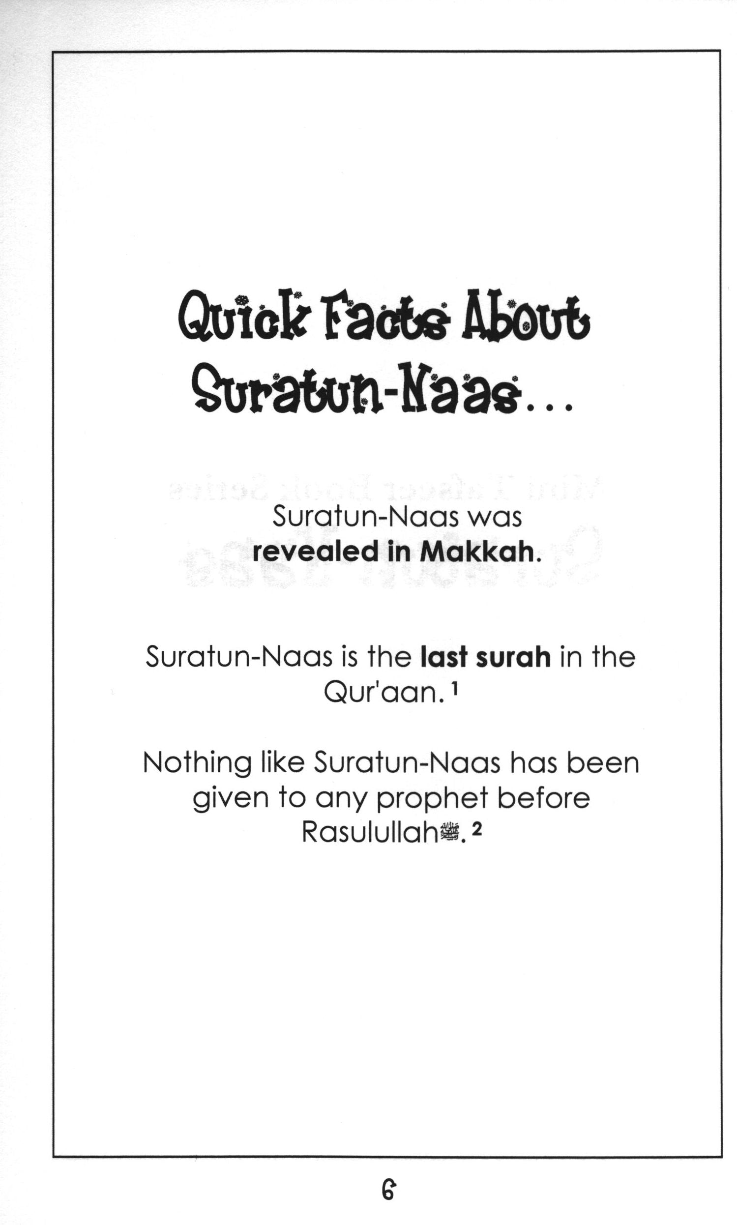 Surah 114 - Suratul Naas Mini Tafseer Book