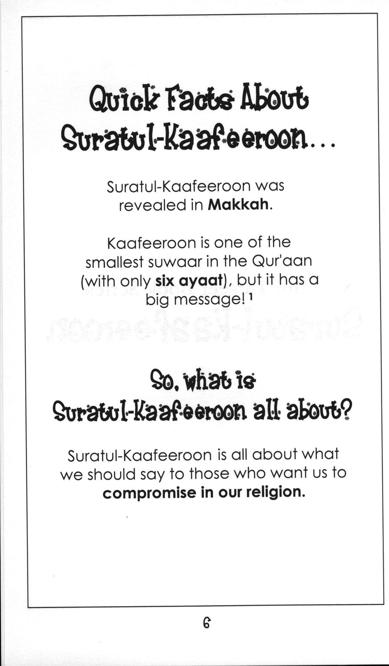 Surah 109 - Suratul Kafeeroon Mini Tafseer Book