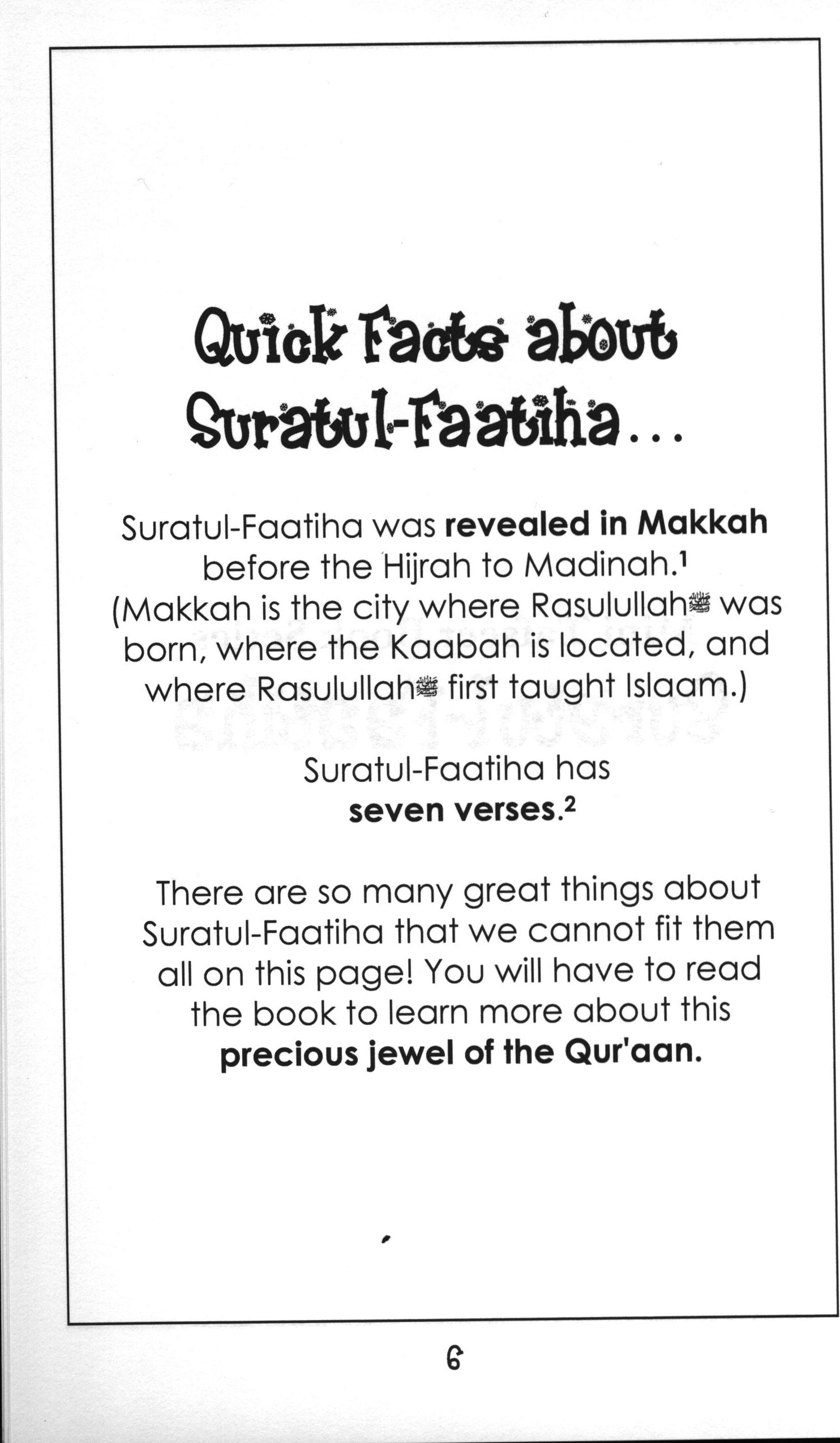 Mini Tafseer Book Suratul Faatiha (Surah 1)