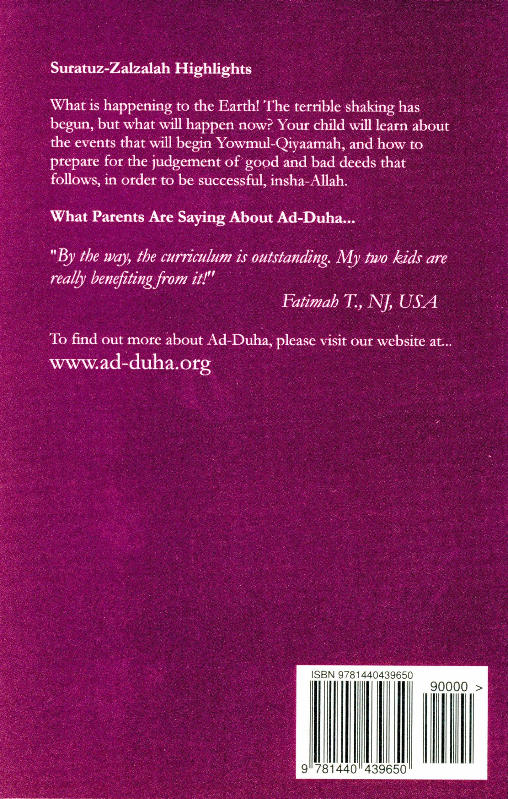 Surah 99 - Suratuz-Zalzalah Mini Tafseer Book
