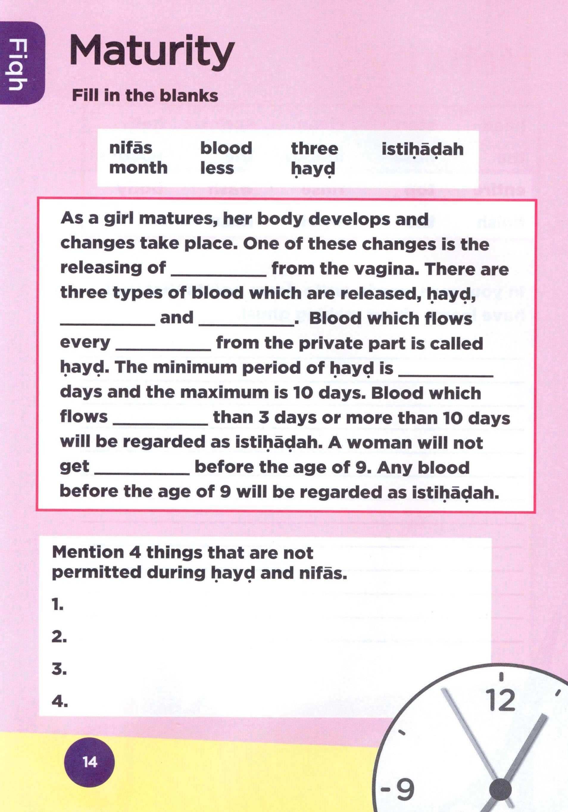 An Nasihah Islamic Curriculum Workbook 6 (Girls)