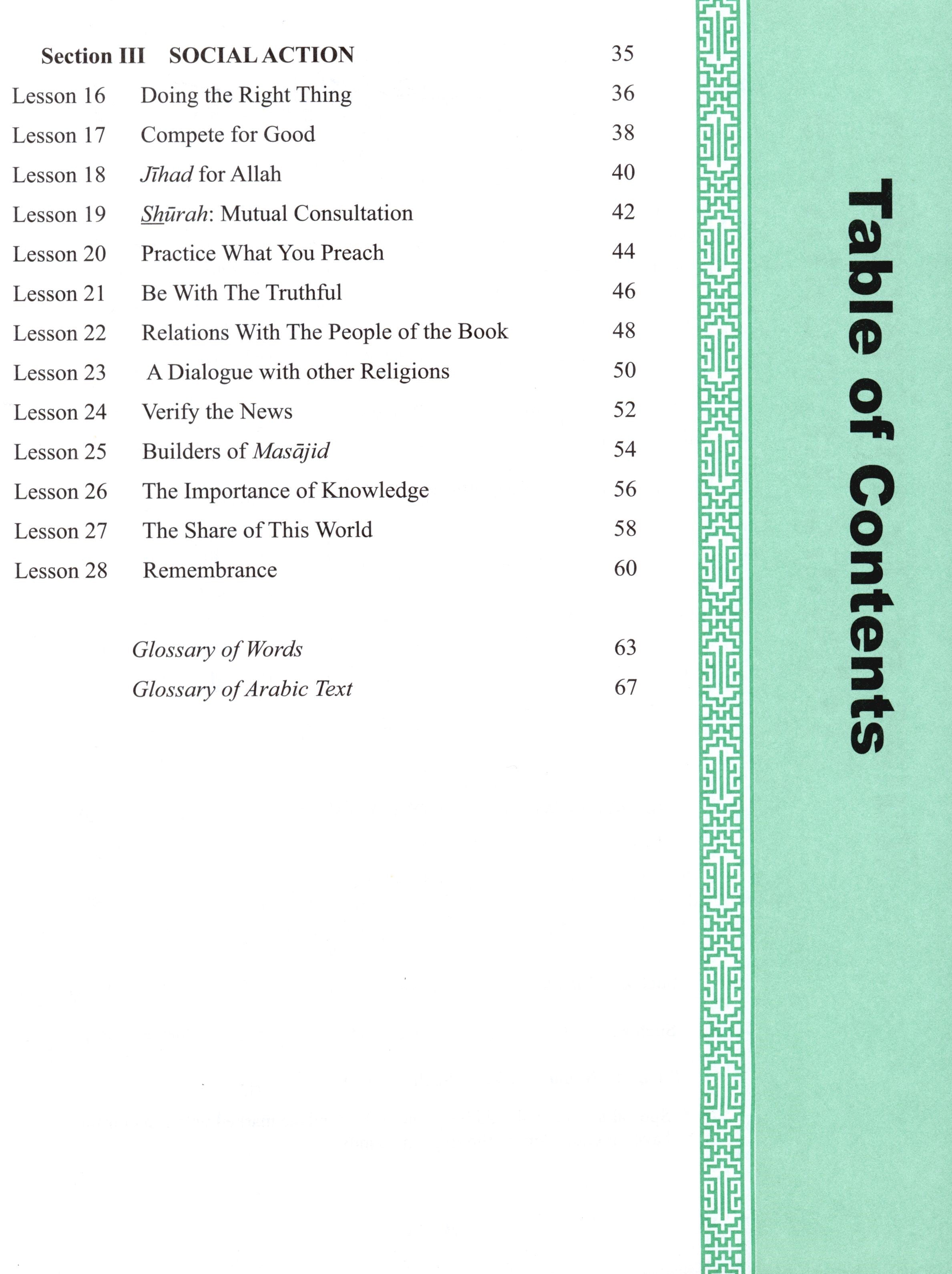 Teachings of the Qur'an Textbook Volume 3