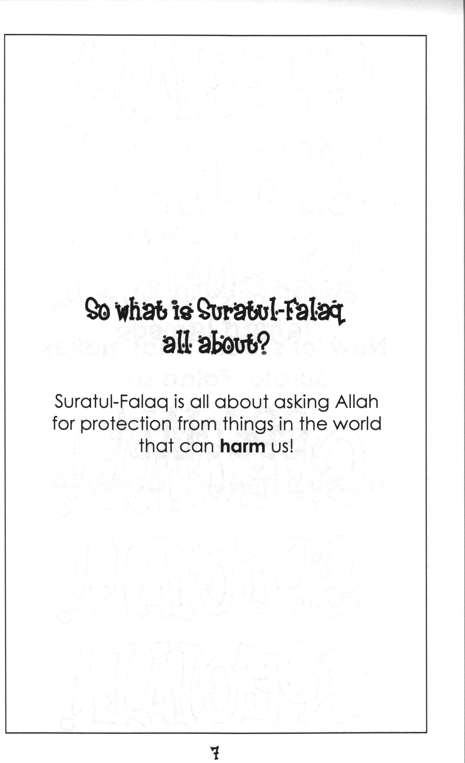 Mini Tafseer Book Suratul Falaq (Surah 113)