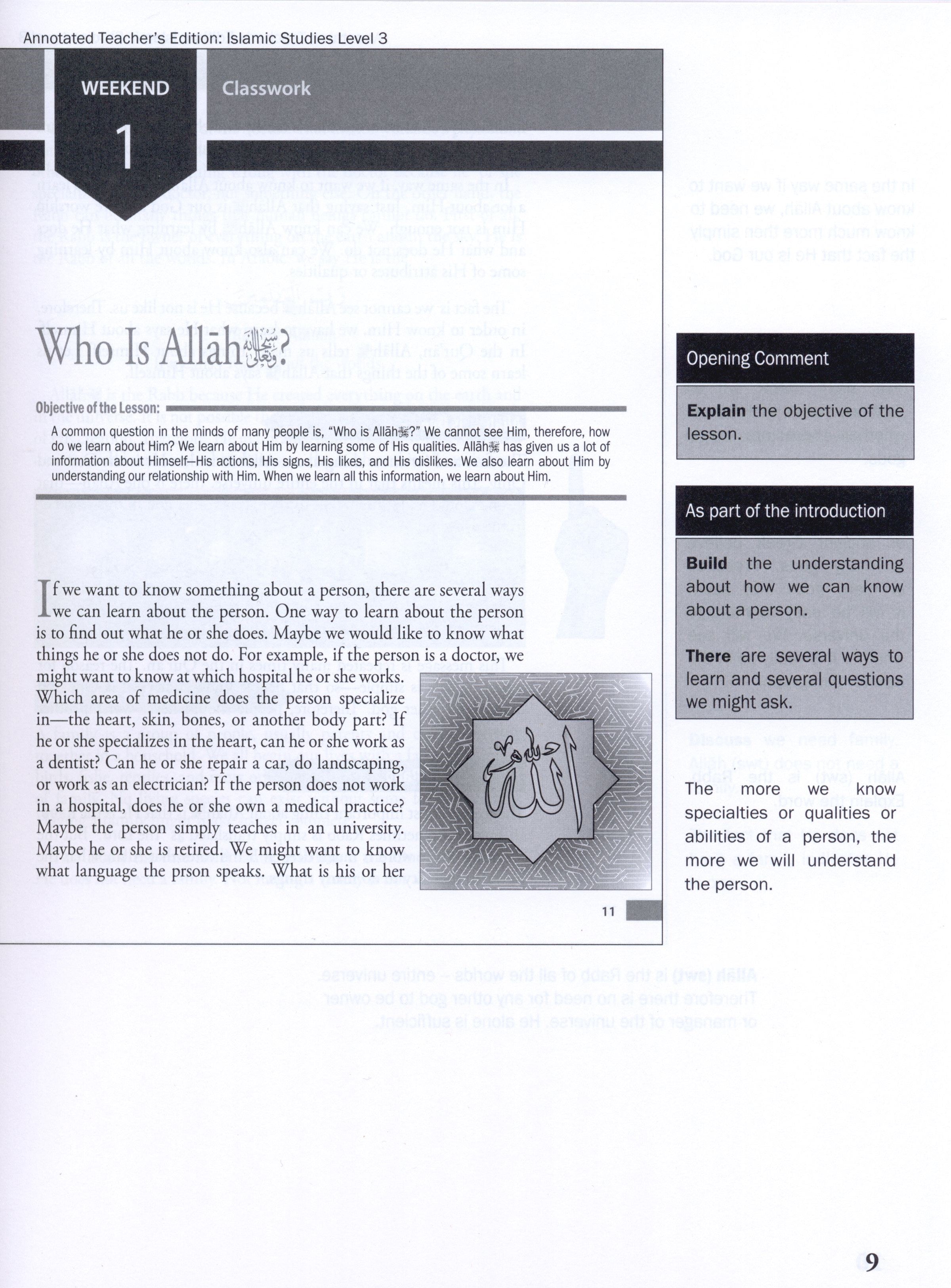 Weekend Learning Islamic Studies Teacher Manual Level 3