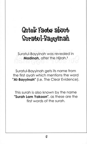 Surah 98 - Suratul Bayyinah Mini Tafseer Book