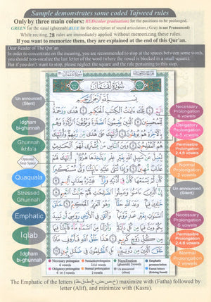 تجويد القرآن جزء تبارك الجزء 29 مع الترجمة والنطق 7 × 9