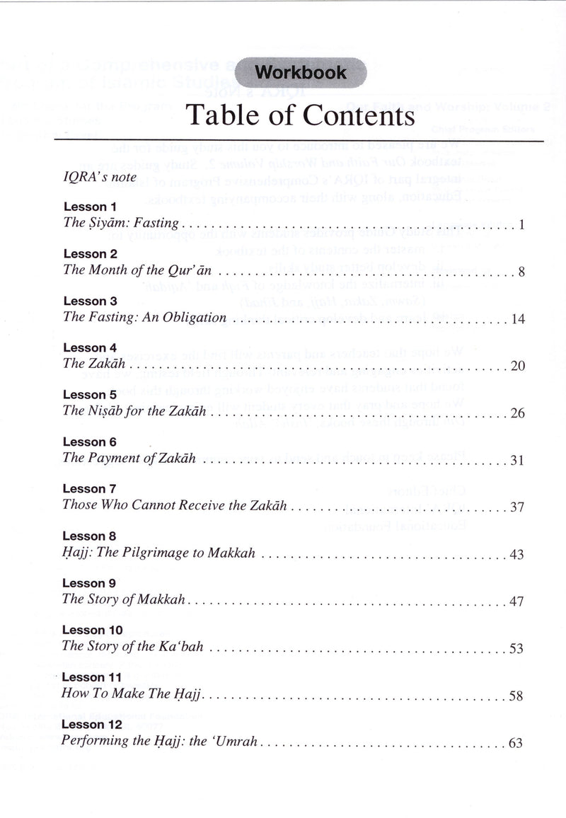 Our Faith and Worship Workbook Volume 2