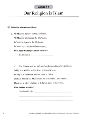 Our Faith and Worship Workbook Volume 1