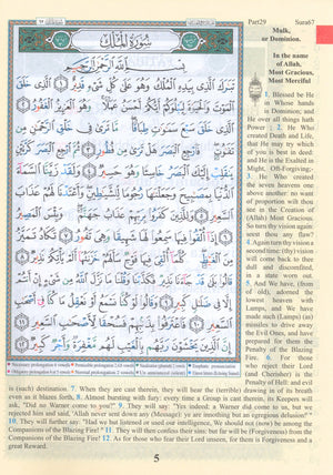 تجويد القرآن جزء تبارك الجزء 29 مع الترجمة والنطق 7 × 9