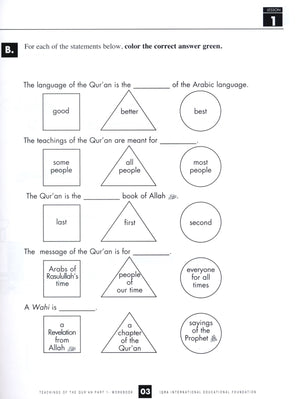 Teachings of the Qur'an Workbook Volume 1