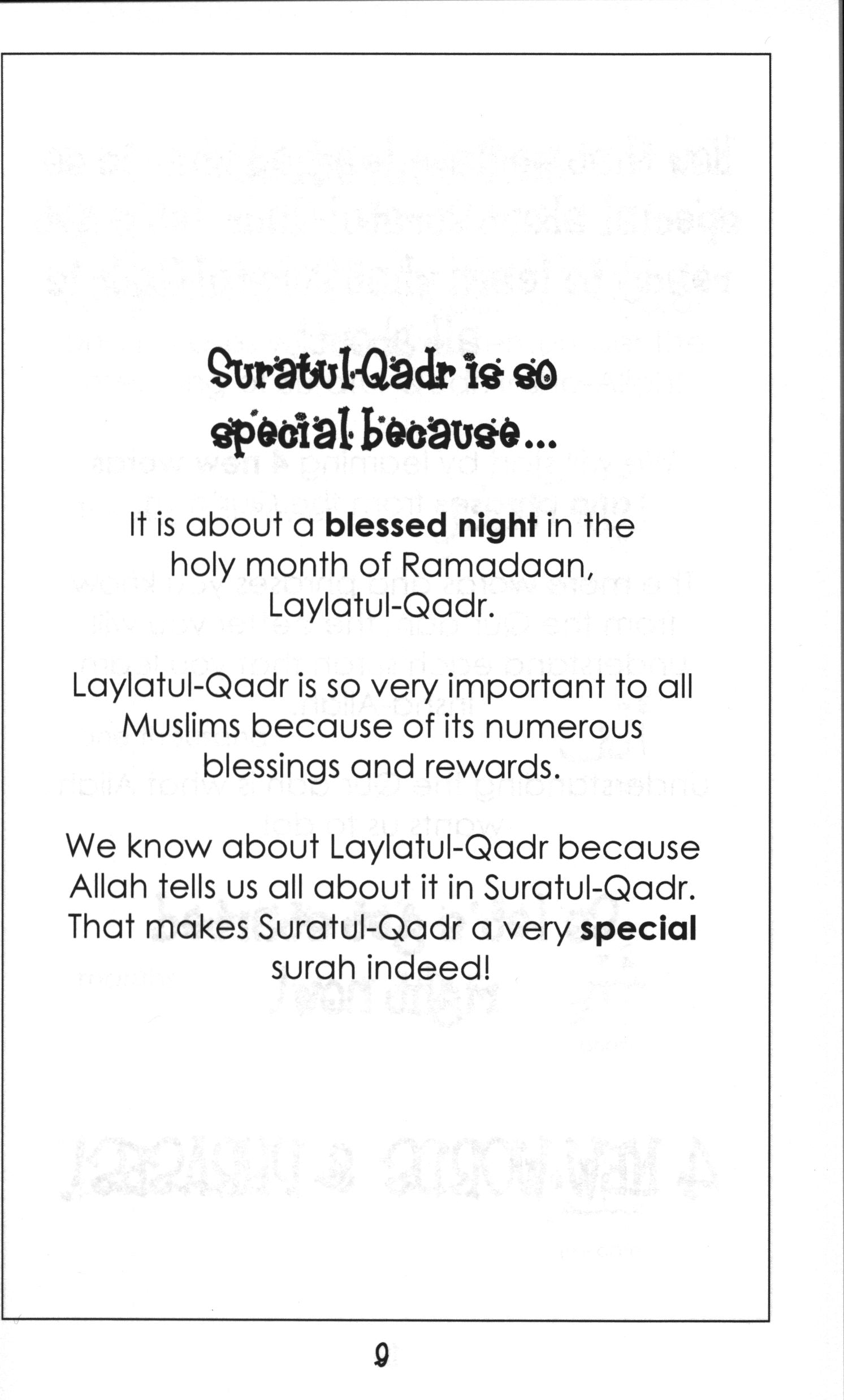 Surah 97 - Suratul-Qadr Mini Tafseer Book