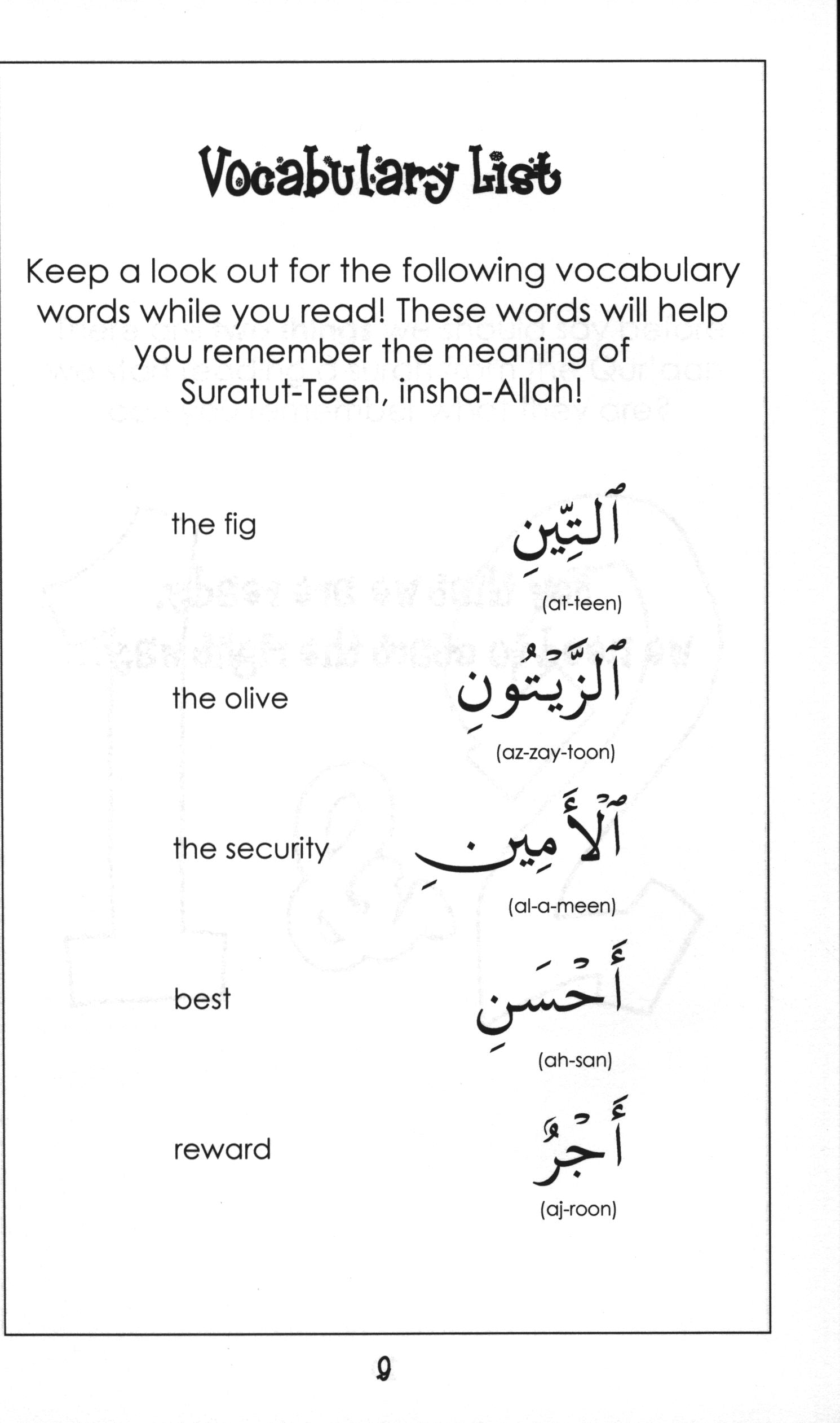 Surah 95 - Suratut-Teen Mini Tafseer Book