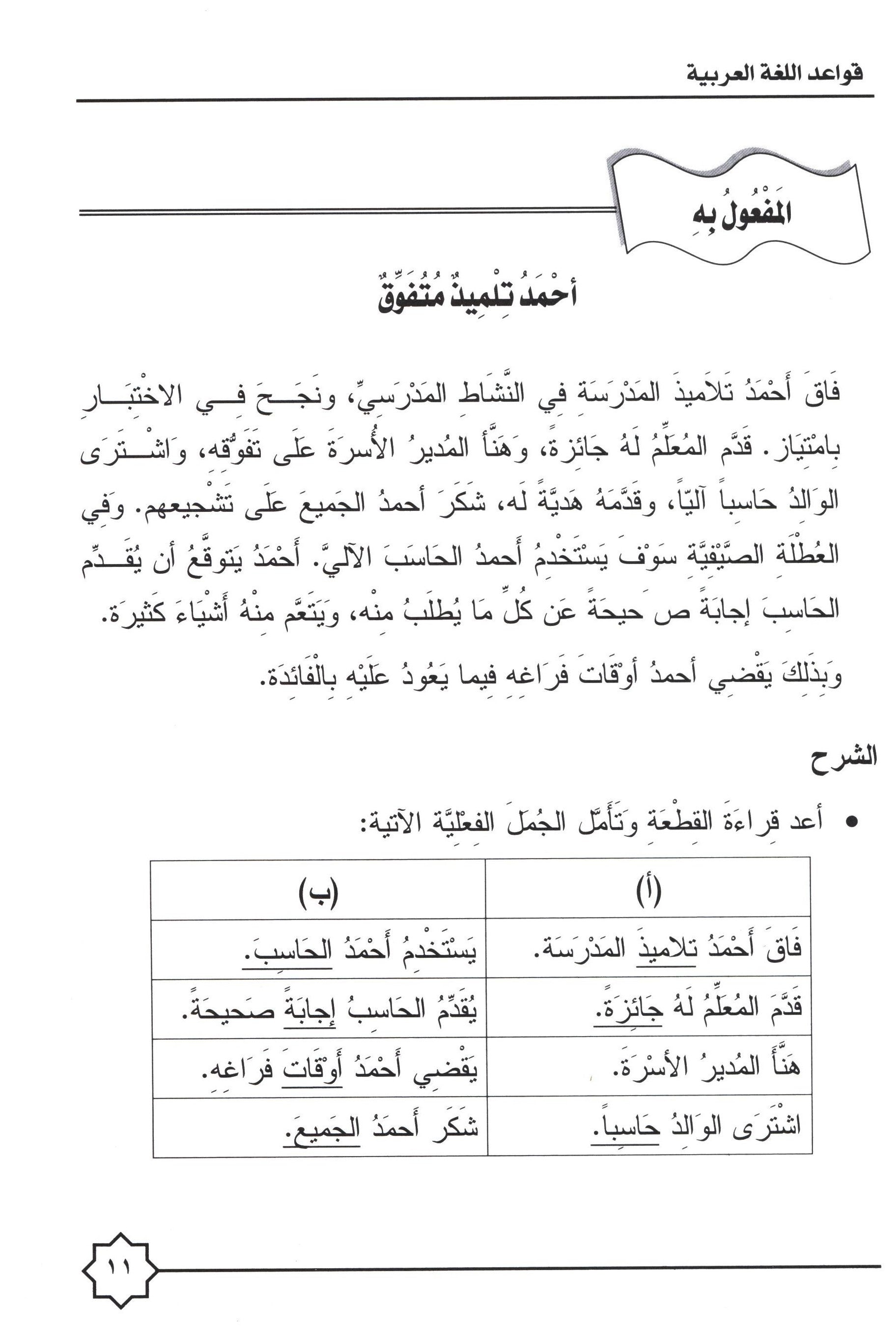 Al-Rowad Arabic Grammar Level 1 Part 2 تدريبات في قواعد اللّغة العربيّة