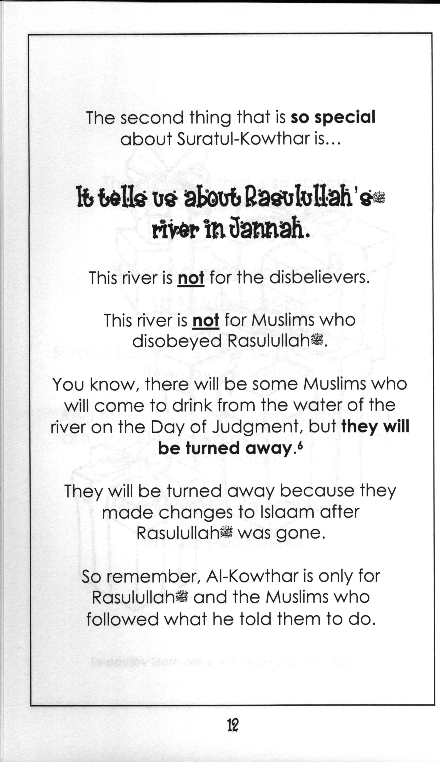 Surah 108 Suratul Kowthar Mini Tafseer Book