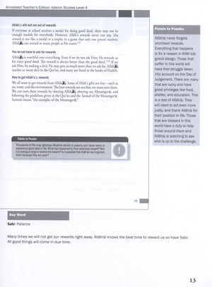 Weekend Learning Islamic Studies Teacher Manual Level 4