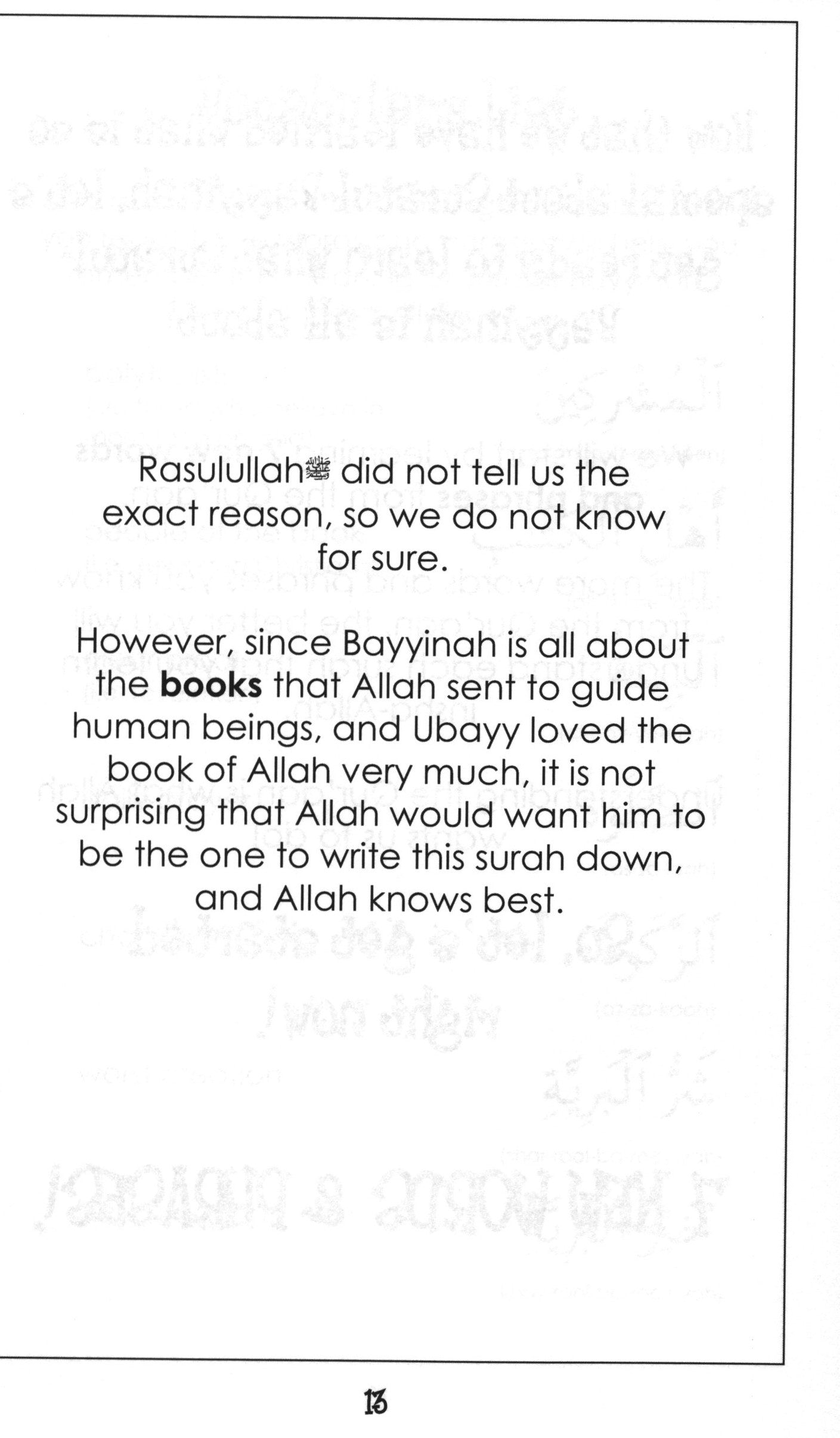 Mini Tafseer Book Suratul Bayyinah (Surah 98)