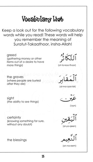 Surah 102 - Suratul Takaathoor Mini Tafseer Book