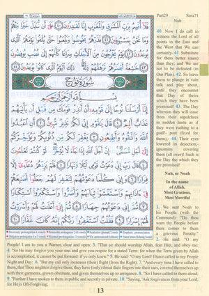 تجويد القرآن جزء تبارك الجزء 29 مع الترجمة والنطق 7 × 9
