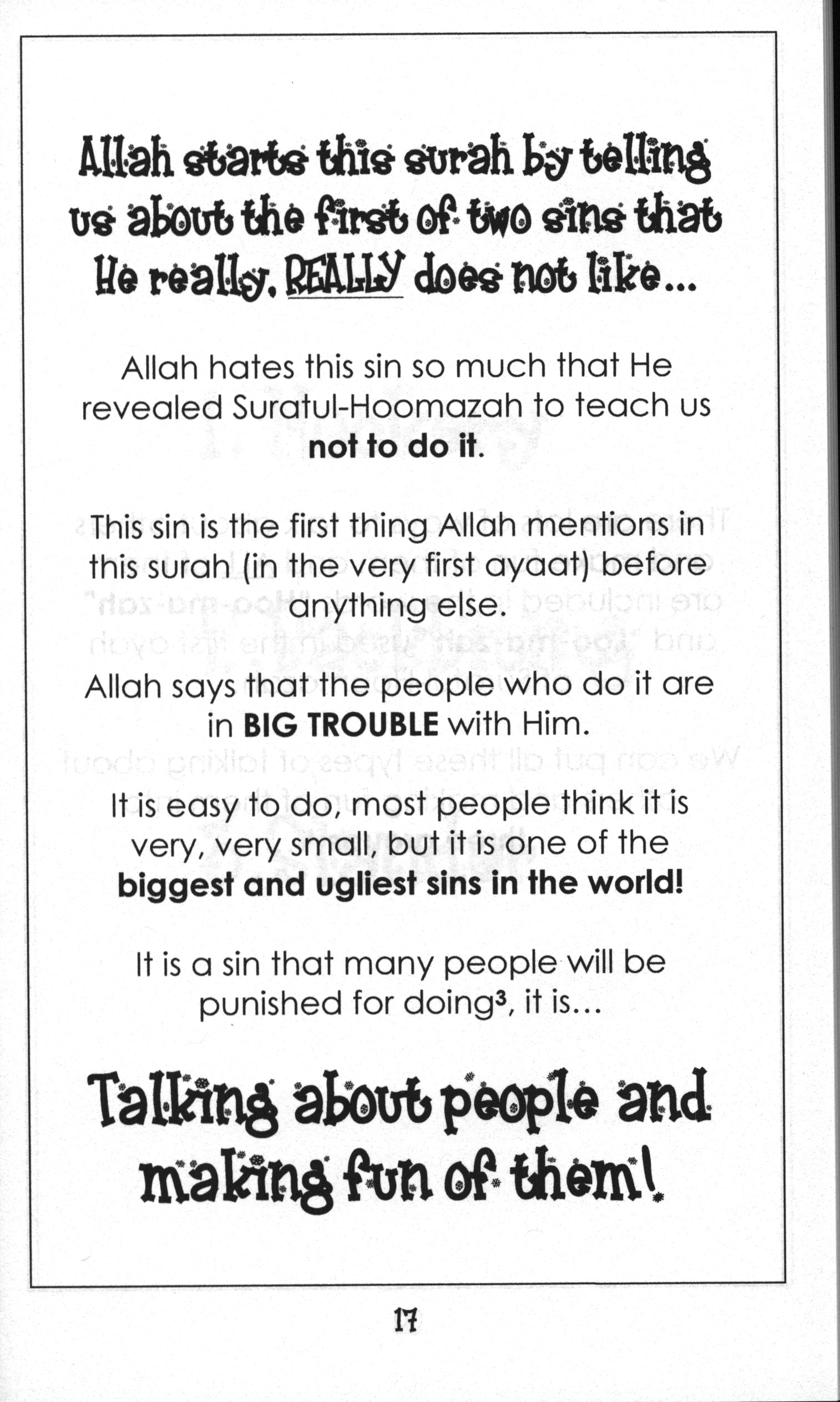 Surah 104 -  Suratul Hoomazah Mini Tafseer Book