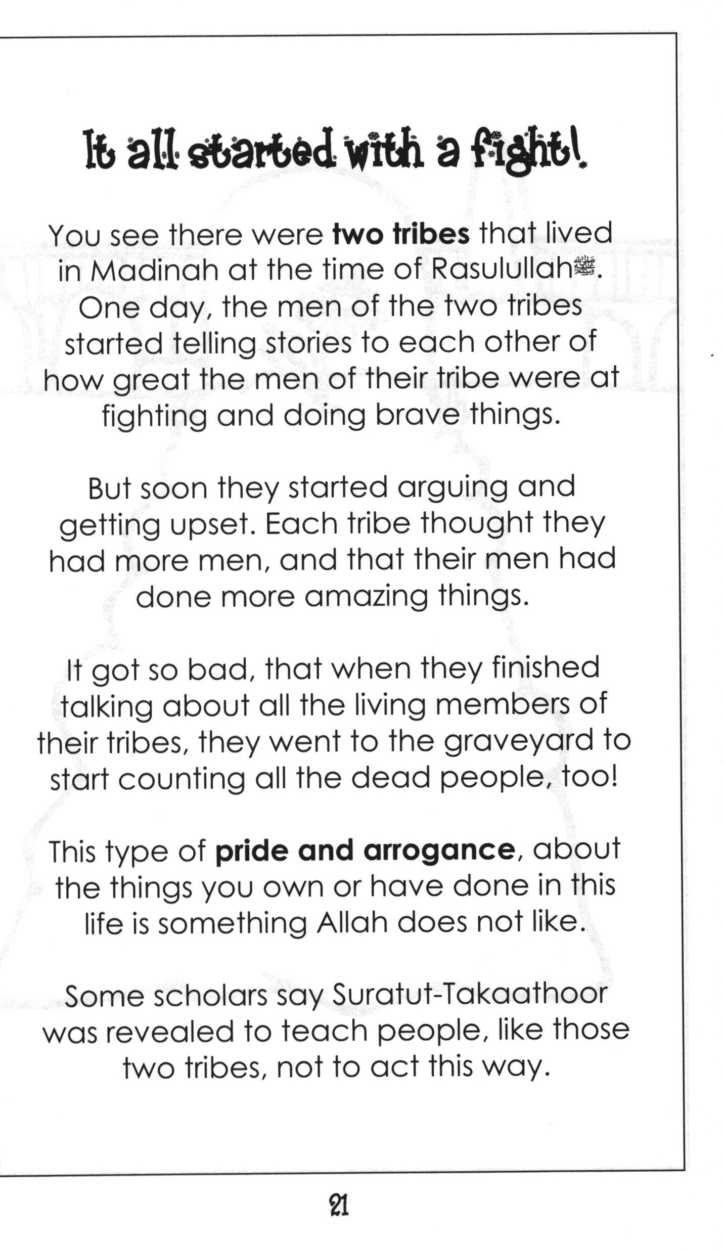 Surah 102 - Suratul Takaathoor Mini Tafseer Book
