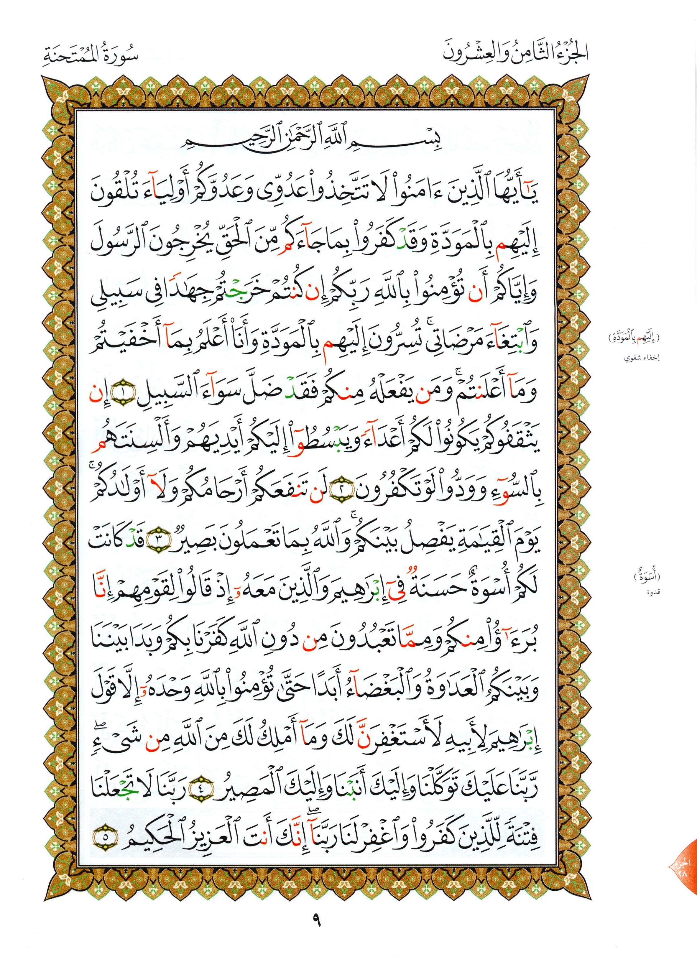 القاعدة النورانية - الأجزاء الثلاثة الأخيرة وسورة الفاتحة للمبتدئين مقاس كبير 8.5 × 11 العشر الأخير مع سورة الفاتحة لتعليم المبتدئين