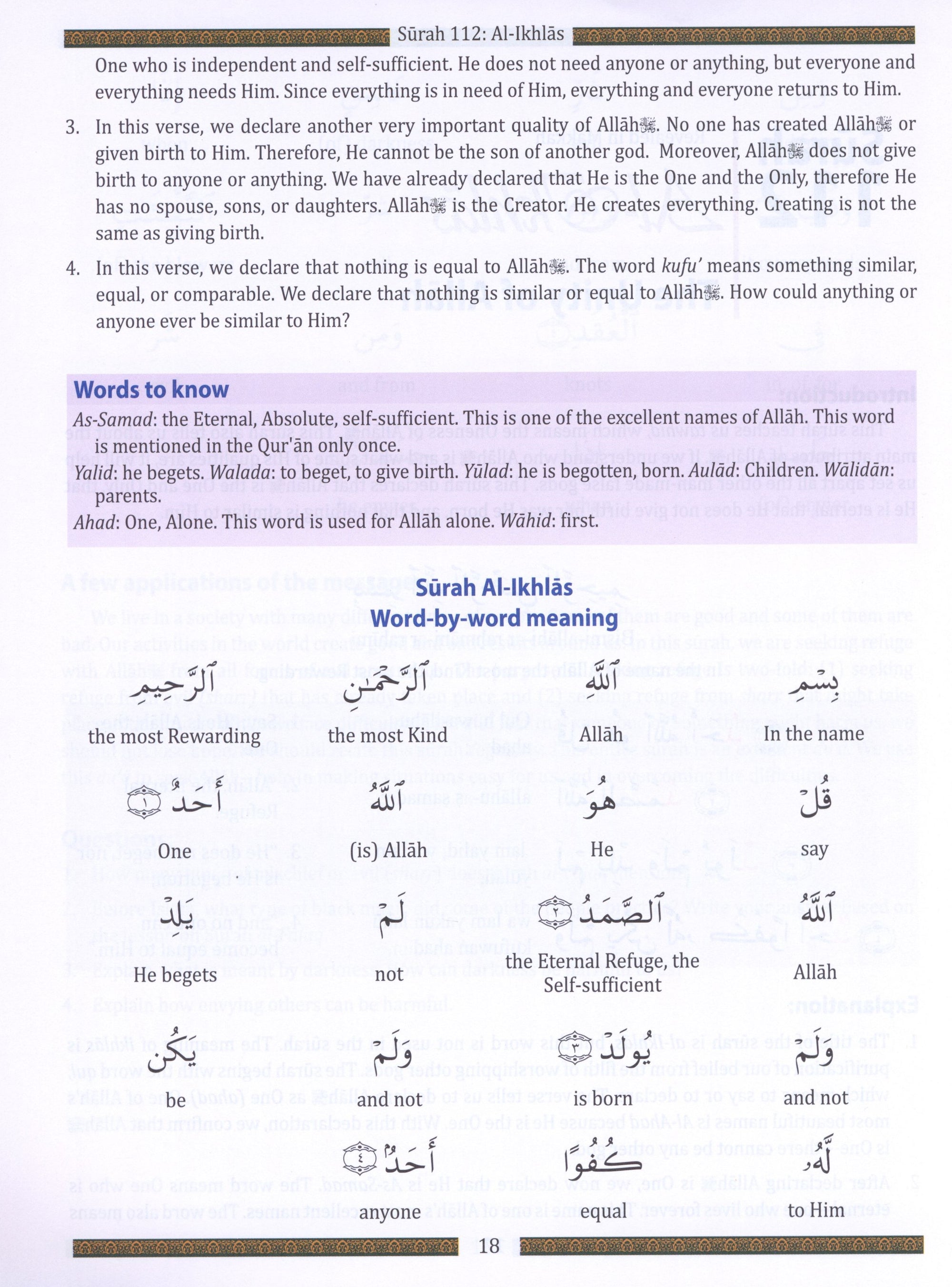 Weekend Learning Juz' Amma (Part 30) for School Students with Transliteration (Green)