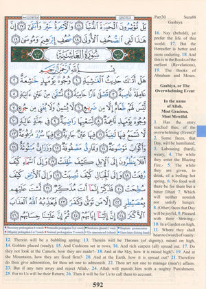 Tajweed Quran Juz' Amma Part 30 with English Translation & Transliteration (7x9