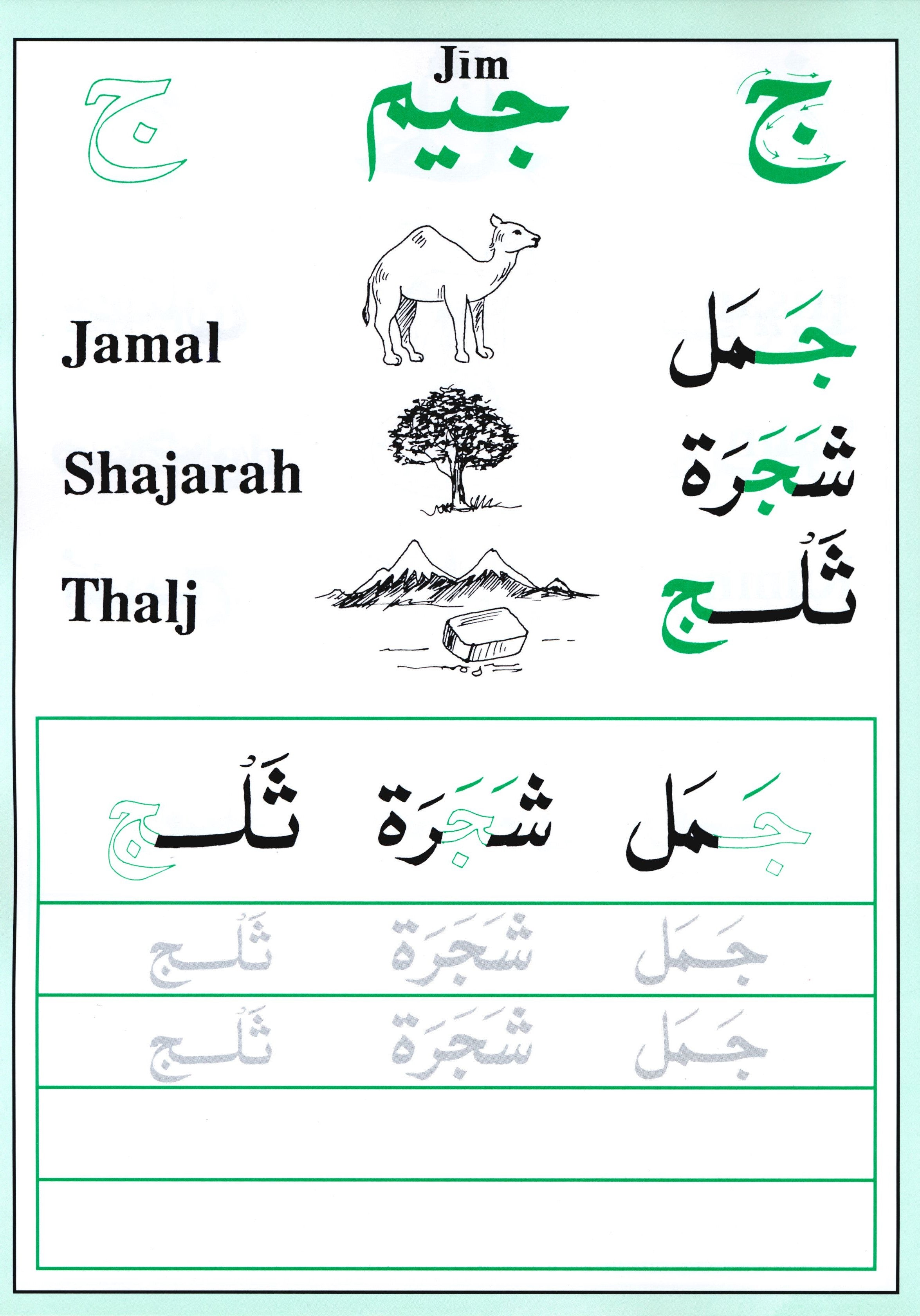 أشكال الحروف العربية