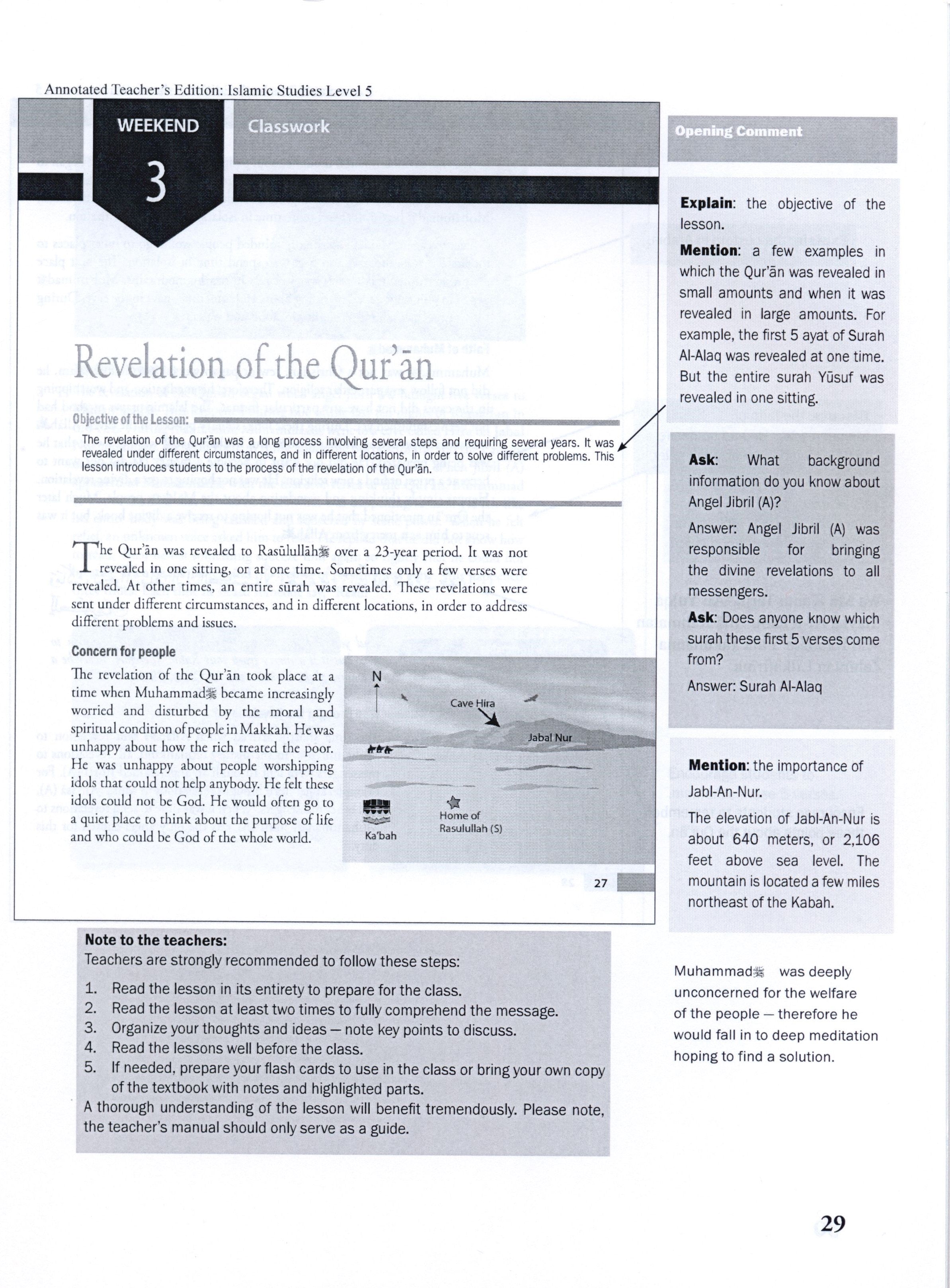 Weekend Learning Islamic Studies Teacher Manual Level 5