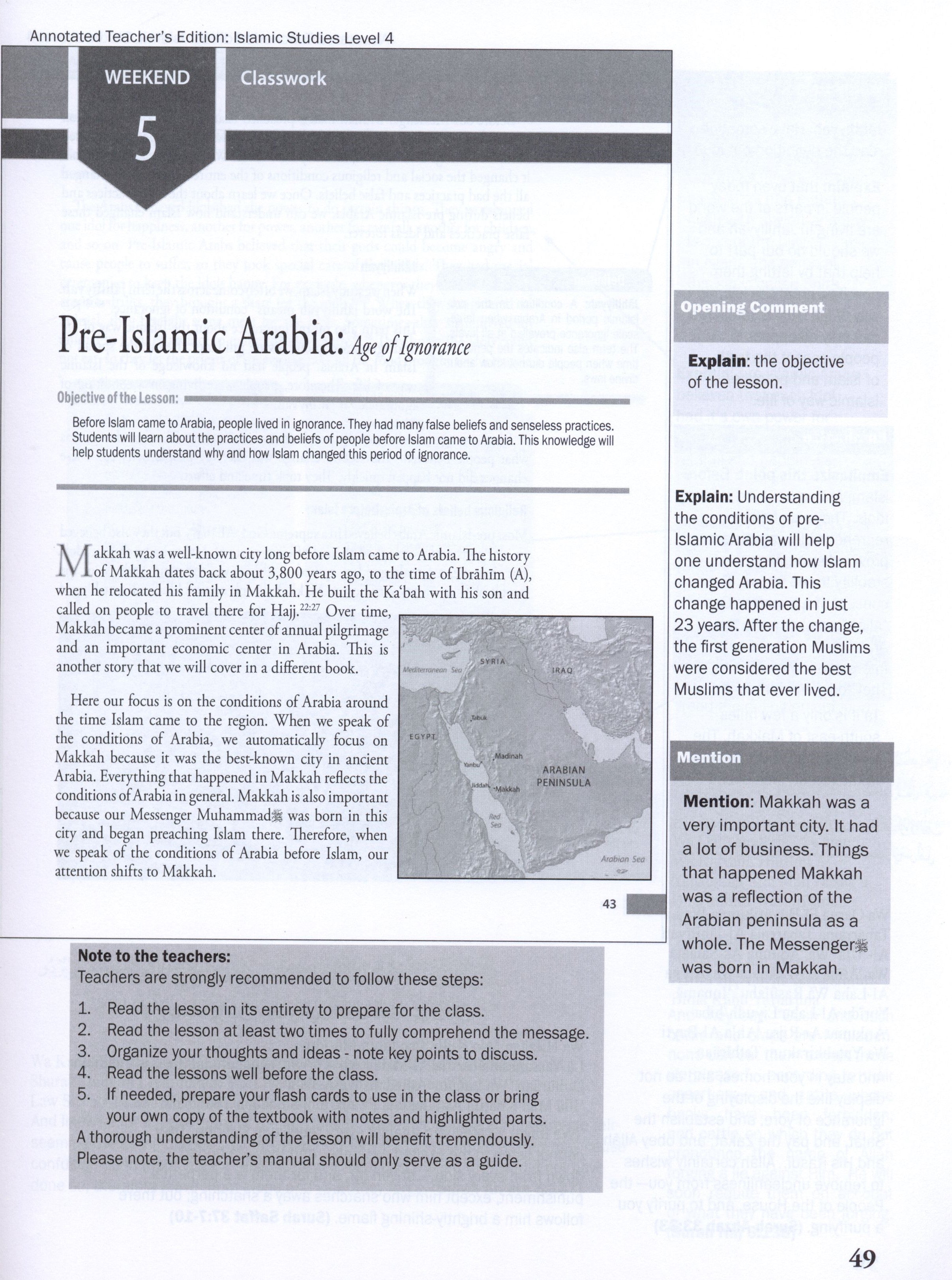 Weekend Learning Islamic Studies Teacher Manual Level 4