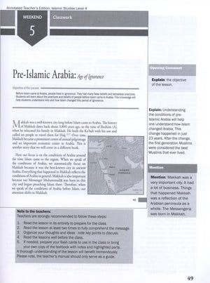 Weekend Learning Islamic Studies Teacher Manual Level 4