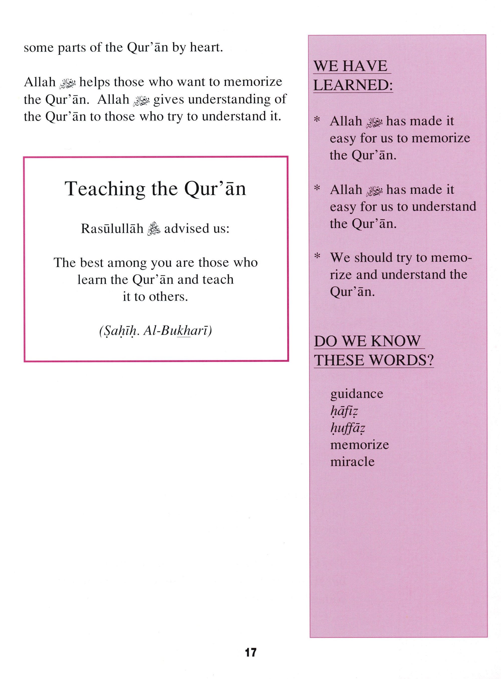 Teachings of the Qur'an Textbook Volume 1