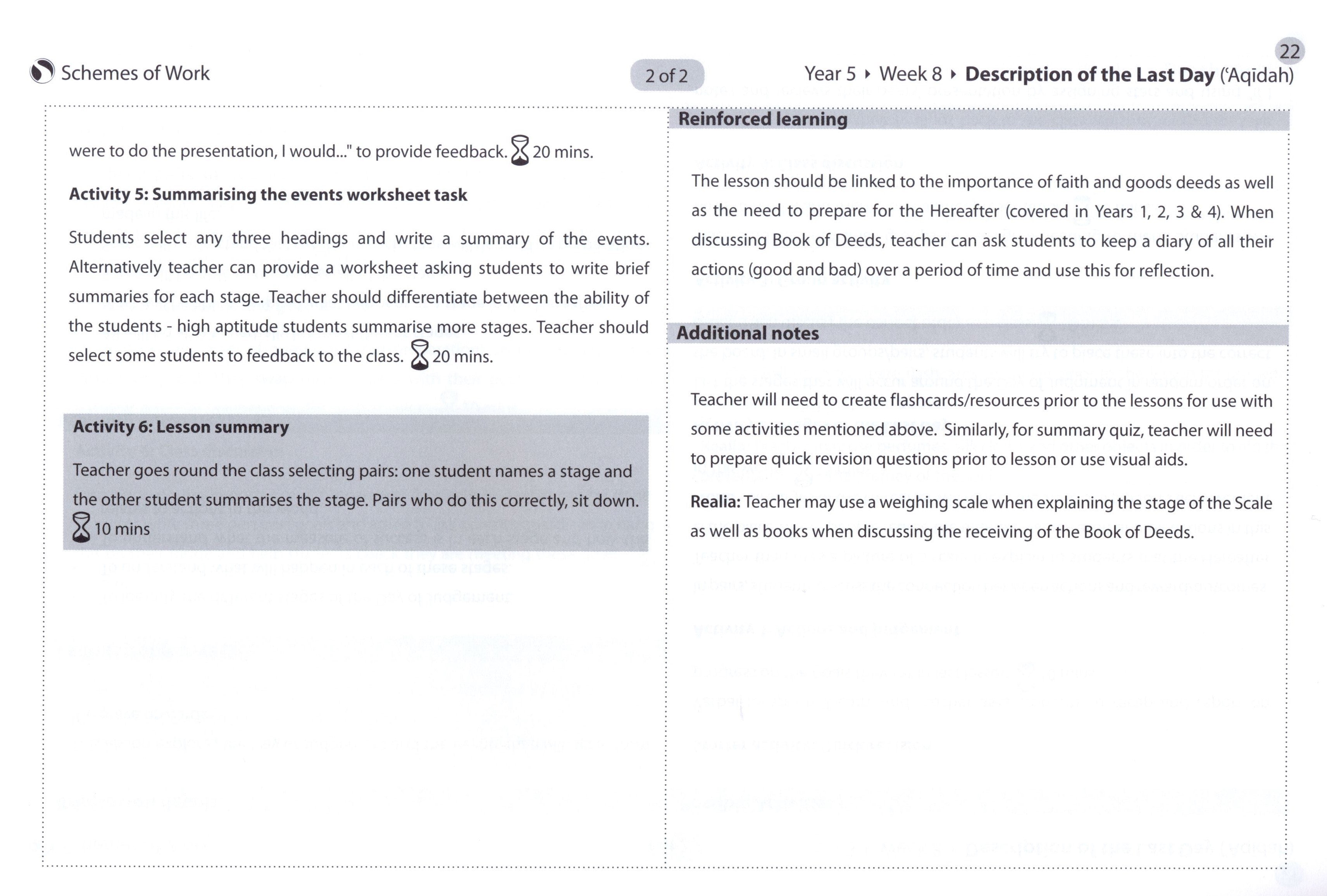 Safar Teacher’s Guide for Islamic Studies Book 5