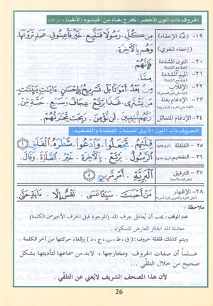 تجويد القرآن جزء تبارك الجزء 29 مع الترجمة والنطق 7 × 9