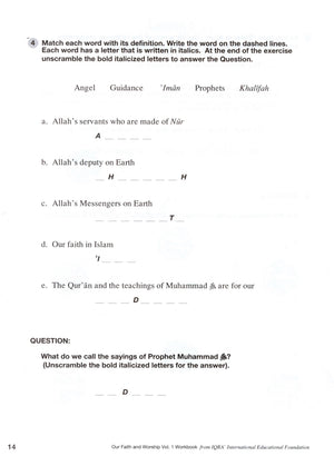 Our Faith and Worship Workbook Volume 1