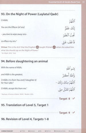 Essential Duas and Surahs Book 2 (Madinah Script)